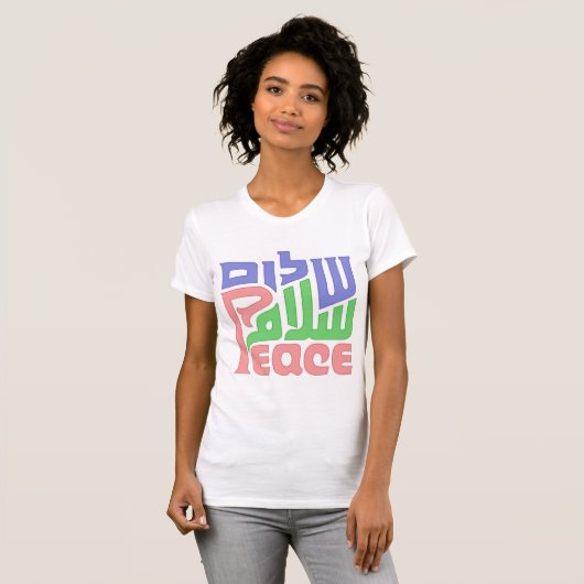 Peace Shalom Salaam shirt (Voorkant volledig)
