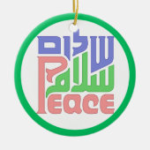 Peace Shalom Salaam-versiering Keramisch Ornament (Voorkant)