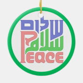 Peace Shalom Salaam-versiering Keramisch Ornament (Achterkant)