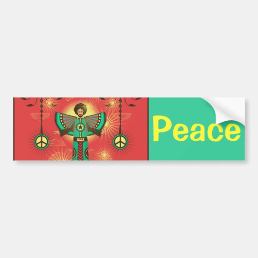 Peace Shine-bumpersticker Bumpersticker (Voorkant)