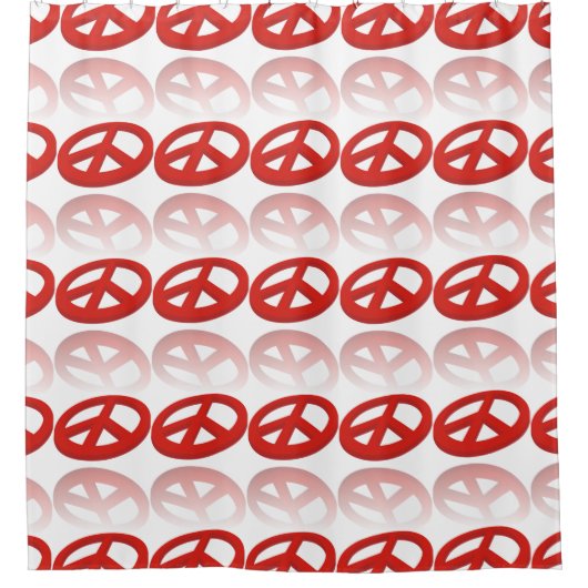 Peace Sign 3D reflectie Douchegordijn (Voorkant)