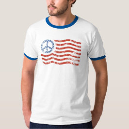 Peace Sign American Flag T-Shirt