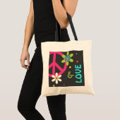 Peace Sign and Love Canvas tas (Voorkant (product))