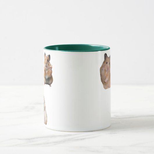 Peace sign and Screaming Hamster Meme Funny Mug Mok (Midden)
