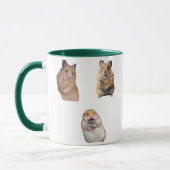 Peace sign and Screaming Hamster Meme Funny Mug Mok (Links)