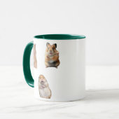 Peace sign and Screaming Hamster Meme Funny Mug Mok (Voorkant links)