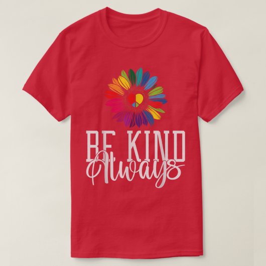 Peace Sign Be Kind Hippie Motivation Kindness Medi T-shirt (Design voorkant)