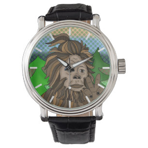 Peace Sign Bigfoot Sasquatch Horloge