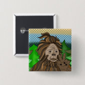 Peace Sign Bigfoot Sasquatch Vierkante Button 5,1 Cm (Voorkant /achterkant)