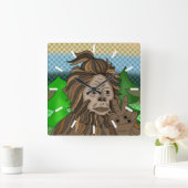 Peace Sign Bigfoot Sasquatch Vierkante Klok (Huis)