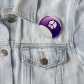 PEACE SIGN BILLIARDS BALL RONDE BUTTON 5,7 CM (In situ)