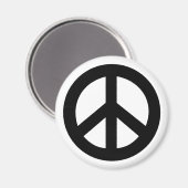 Peace Sign Black Magneet (Voorkant / Achterkant)