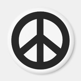 Peace Sign Black Magneet