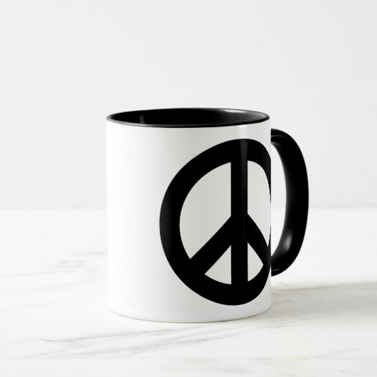 Peace Sign Black Mok (Voorkant rechts)