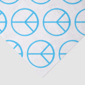 Peace Sign Blue Groovy Retro Fun Tissuepapier (Detail)