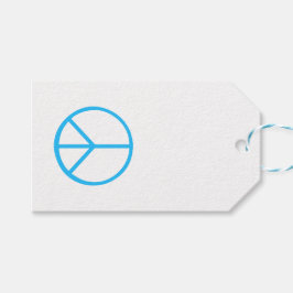 Peace Sign Blue Modern Minimalist Cadeaulabel
