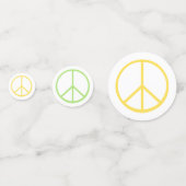 Peace Sign Blue Yellow Green Pink  Confetti (Voorkanten)