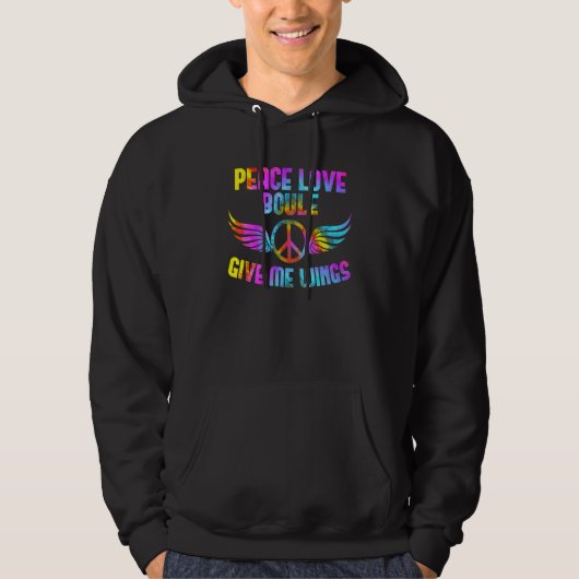 Peace Sign Bocce Player Boule - Peace Love Boule Hoodie (Voorkant)
