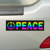 PEACE SIGN BUMPERSTICKER (Op auto)