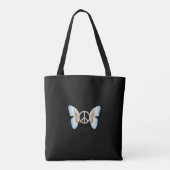 Peace Sign Butterfly Canvas tas (Achterkant)