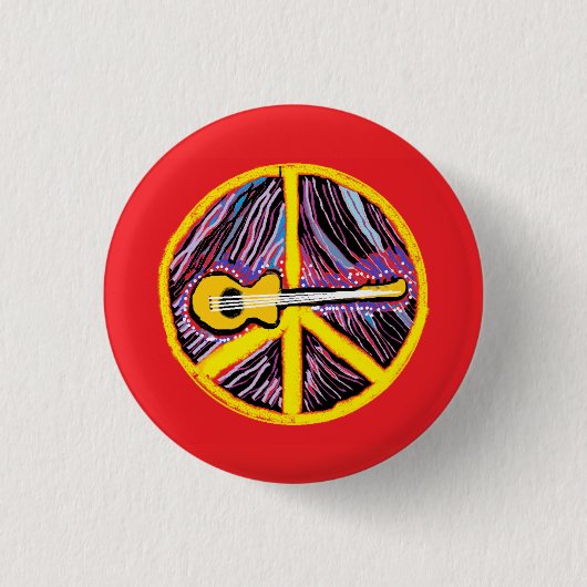 Peace Sign-Button Ronde Button 3,2 Cm (Voorkant)