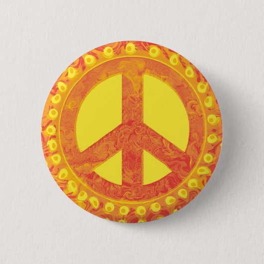 Peace Sign-Button Ronde Button 5,7 Cm (Voorkant)