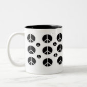 PEACE SIGN COFFE-MOK TWEEKLEURIGE KOFFIEMOK (Links)