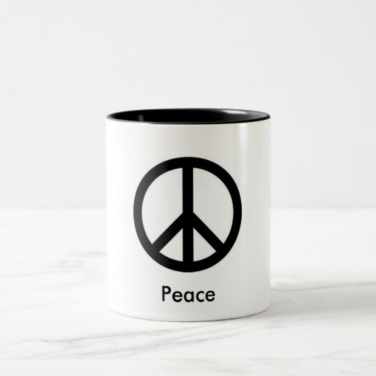 Peace Sign Coffee-Mok Tweekleurige Koffiemok (Center)