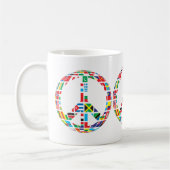 peace sign coffee mug koffiemok (Links)