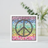 Peace Sign Collage Kaart (Staand voorkant)
