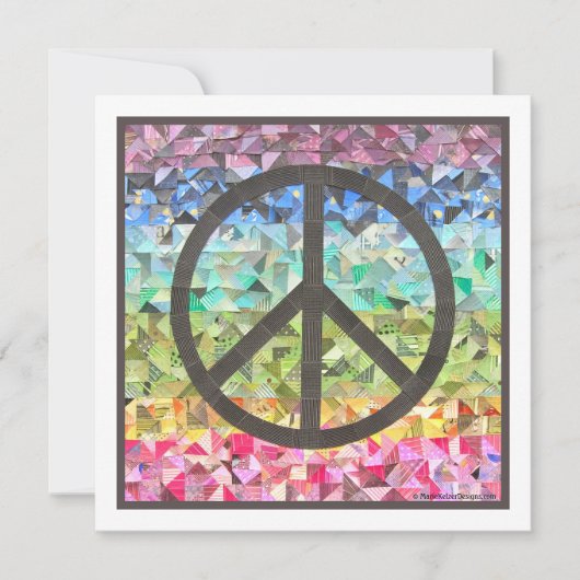 Peace Sign Collage Kaart (Voorkant)