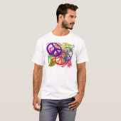 PEACE SIGN COLLAGE T-SHIRT (Voorkant volledig)