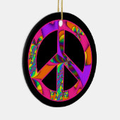 Peace Sign Color Me Bright Ornament (Rechts)