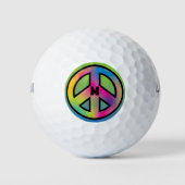 Peace Sign Custom Initiaal Golfballen (Voorkant)