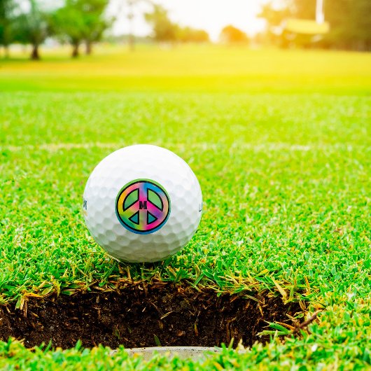 Peace Sign Custom Initiaal Golfballen