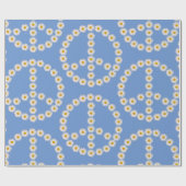 peace sign daisies daisy boho cadeaupapier (Vlak)