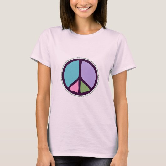 Peace Sign Dames Organic T-Shirt (Voorkant)