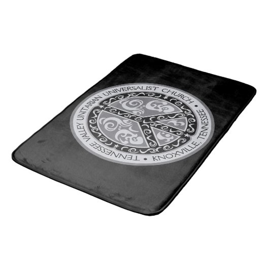 Peace Sign Design in zwart-wit Badmat (Gekanteld)