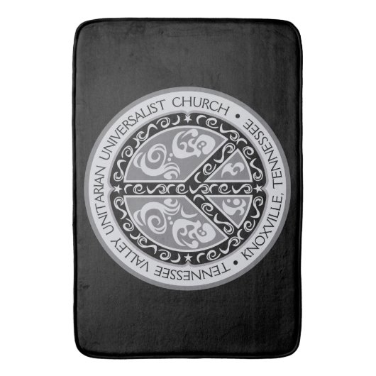 Peace Sign Design in zwart-wit Badmat (Voorkant Verticaal)