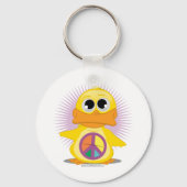 Peace Sign Duck Sleutelhanger (Voorkant)