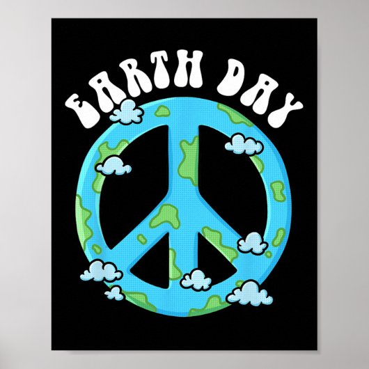 Peace Sign Earth Day Poster (Voorkant)