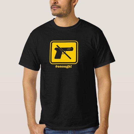 Peace sign Enough End Gun Violence T-shirt (Voorkant)
