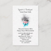 *~* Peace Sign Feathers Flowers Boho GrungeTribal Visitekaartje (Achterkant)