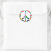 peace sign flag stickers (Tas)