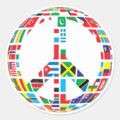 peace sign flag stickers (Voorkant)