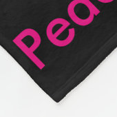 Peace Sign Floral in Black Peaceful Dreams Fleece Deken (Hoek)
