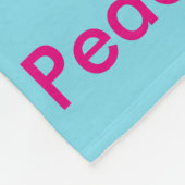 Peace Sign Floral in Light Blue Peaceful Dreams Fleece Deken (Hoek)