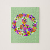 Peace Sign Floral Legpuzzel (Verticaal)