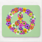 Peace Sign Floral Muismat (Voorkant)
