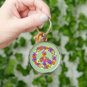 Peace Sign Floral Sleutelhanger (Hand)
